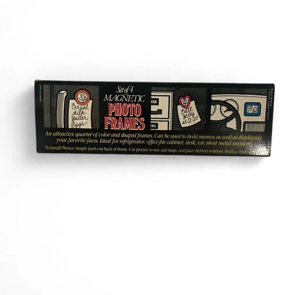 Deadstock Set of 4 vintage magnetic photo frames from 1983